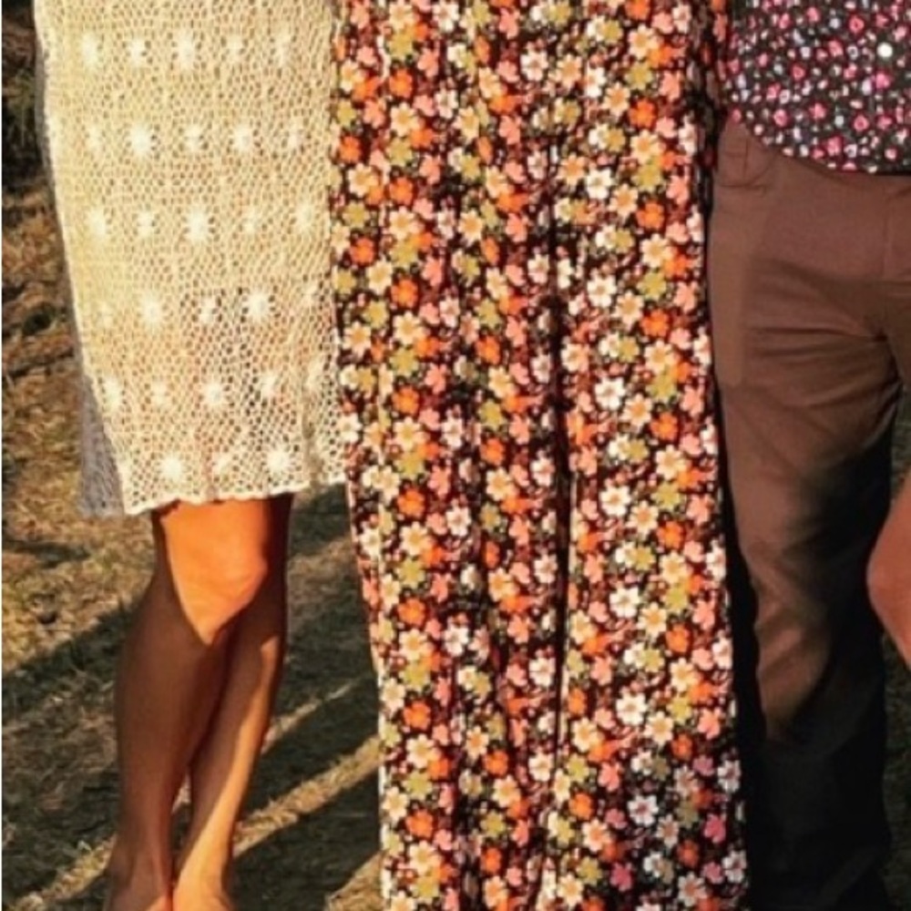 Traffic People Floral Wide Leg Jumper with Pink, Green and Orange Flowers - Picture 3 of 8